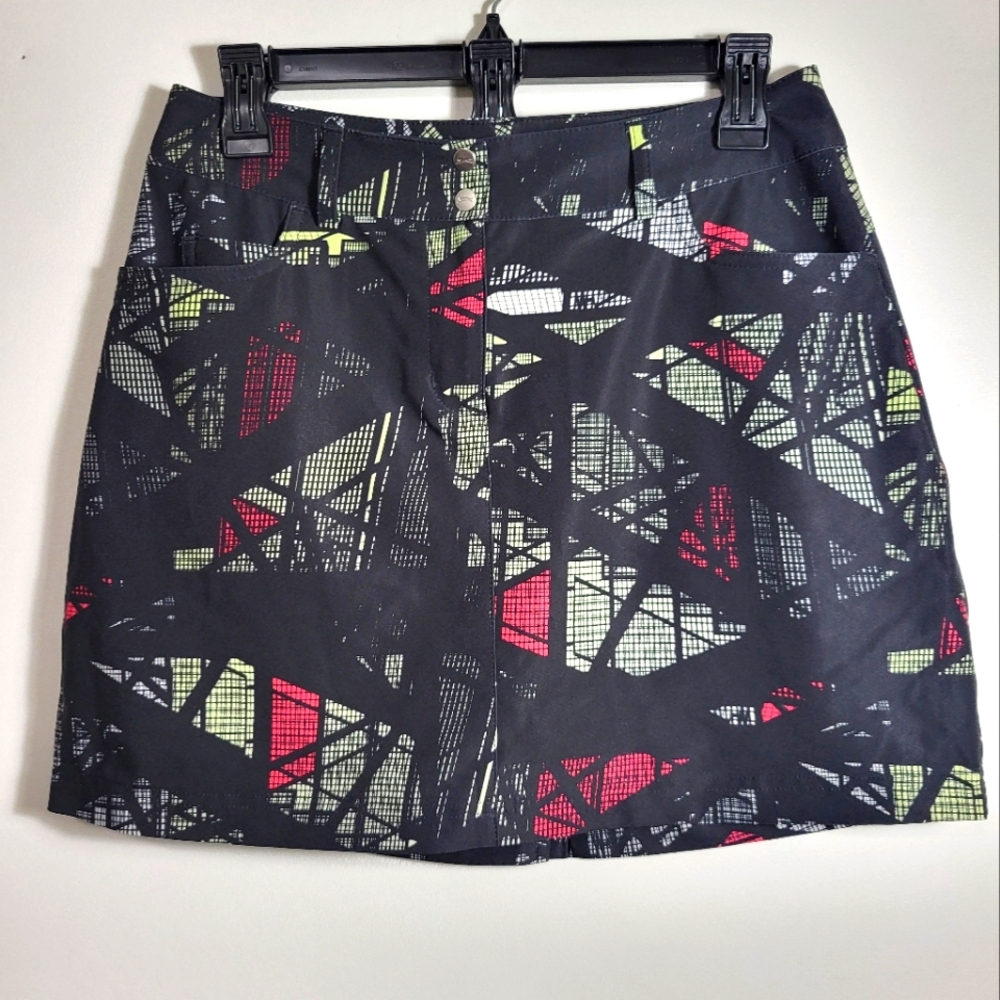 Slazenger black with geometric design tennis skirt women's 2 #2397